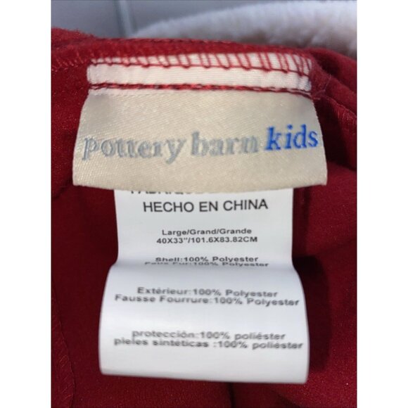 Pottery Barn Garrick Large Red Fleece Santa Bag Sack Christmas Stocking 40 X 33 - Picture 10 of 12